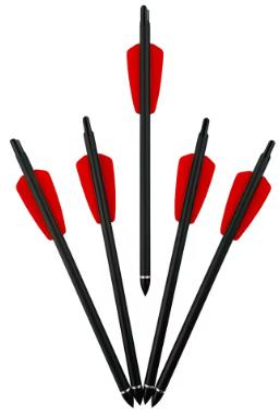 Finished fletched carbon arrows