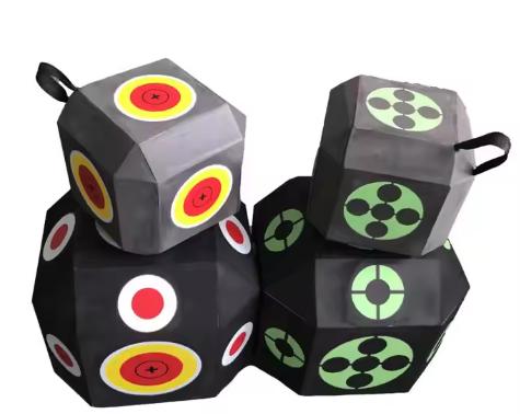 Stacked EVA foam target cubes