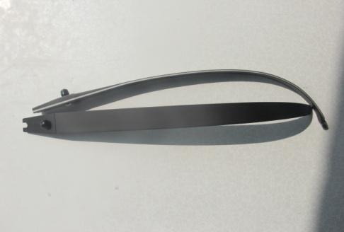 Recurve bow limb, fiberglass over wood core
